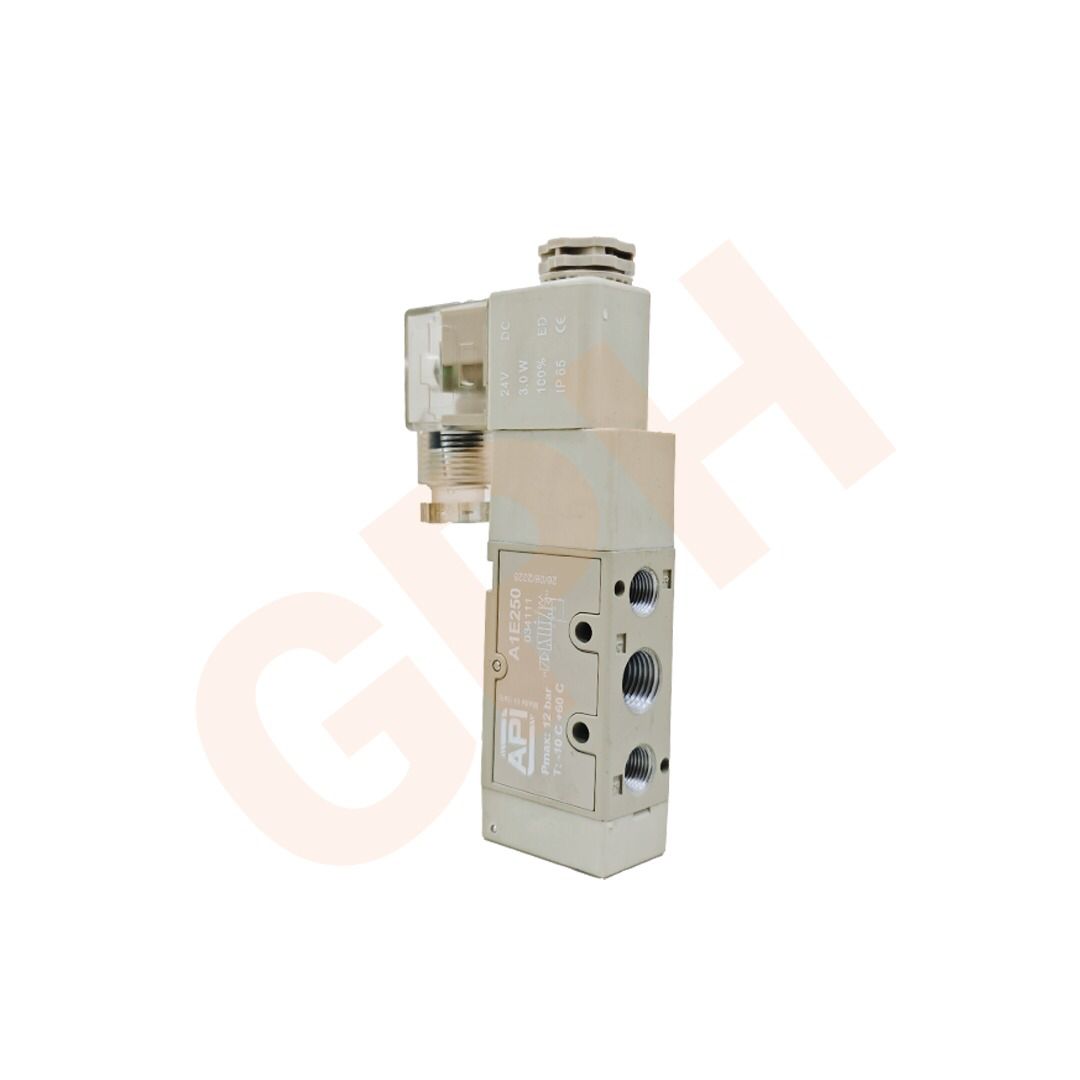 API A1E250 5/2 Way Single Solenoid Valve – 24V DC, G1/4″ Port