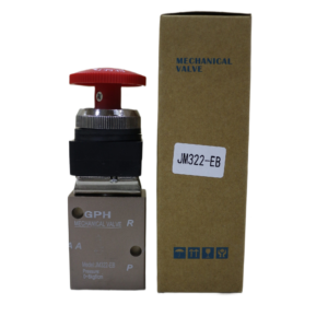GPH JM322-EB Mechanical Push Button Valve | 3/2 Way Pneumatic Emergency Stop Valve
